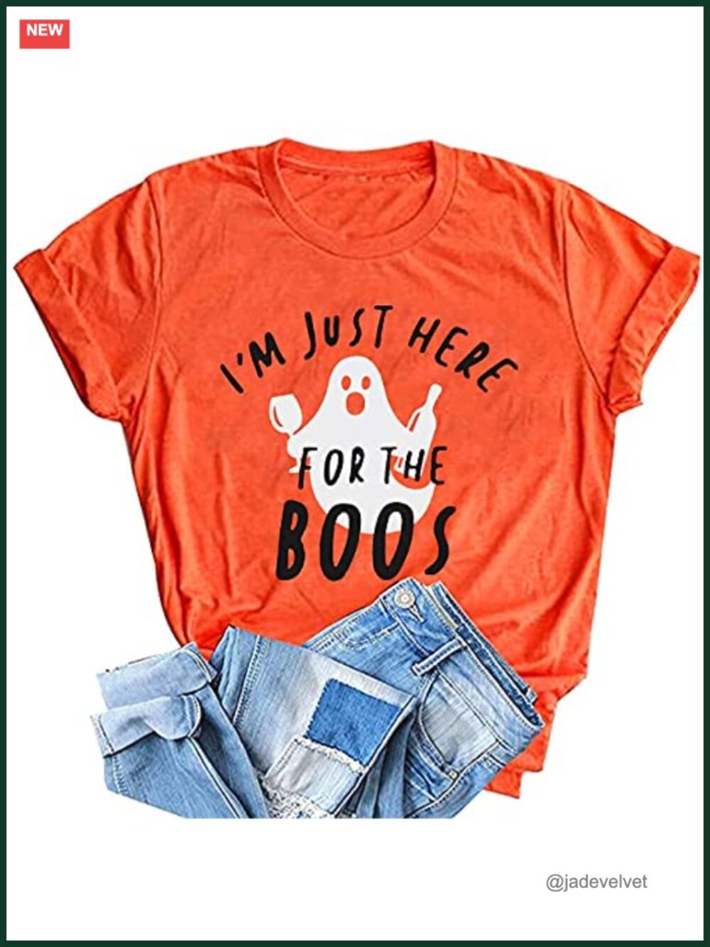 Halloween Shirt Women I'm Just Here Boos Ghost Graphic Tee
